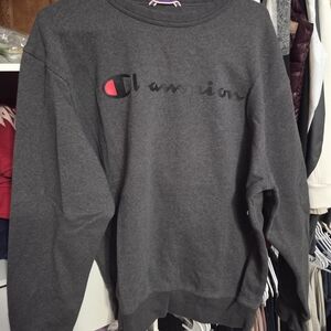 Champion Men's Dark Gray Crewneck Sweater